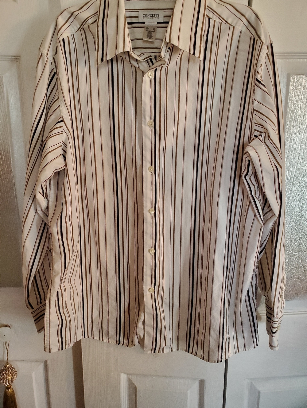 Concepts By Clairborne Mens  Striped Shirt S XL - Picture 6 of 8